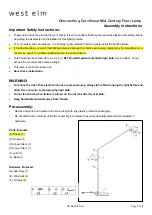 West Elm Overarching Curvilinear Mid-Century Floor Lamp Assembly Instructions preview