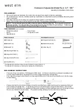 West Elm Oversized Adjustable Metal Rod 44" -108" Assembly/Installation Instructions preview