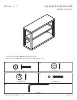 West Elm parsons low bookshelf Assembly Instructions предпросмотр