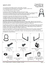 Preview for 1 page of West Elm Pepper Mill Chair 7679470 Assembly Instructions