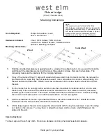 Preview for 1 page of West Elm Picture Ledge Mounting Instructions