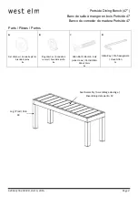 Предварительный просмотр 2 страницы West Elm Portside Dining Bench 47" 429444 Assembly Instructions