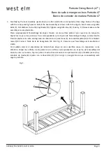 Предварительный просмотр 3 страницы West Elm Portside Dining Bench 47" 429444 Assembly Instructions