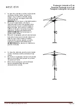 Предварительный просмотр 2 страницы West Elm Rectangle Umbrella w/ Pole 6421559 Assembly Instructions