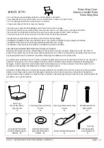 Предварительный просмотр 1 страницы West Elm Retro Wing Chair 8396657 Assembly Instructions