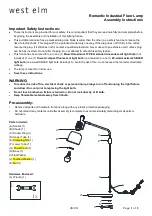 West Elm Romantic Industrial Assembly Instructions preview