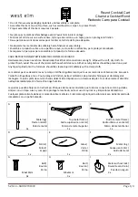 Preview for 1 page of West Elm Round Cocktail Cart 2731339 Assembly Instructions