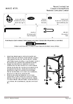 Preview for 2 page of West Elm Round Cocktail Cart 2731339 Assembly Instructions