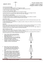 Preview for 1 page of West Elm Round Umbrella w/ Pole 4660612 Assembly Instructions