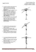 Preview for 2 page of West Elm Round Umbrella w/ Pole 4660612 Assembly Instructions