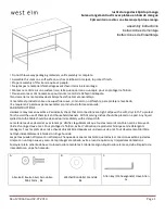 West Elm Rustic storage desk CpA top mango 1203660 Assembly Instructions предпросмотр