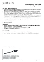 West Elm Sculptural Glass Floor Lamp Assembly Instructions preview