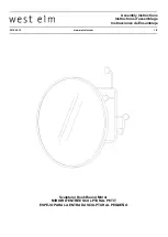 Preview for 1 page of West Elm Sculptural Hook Round Mirror Assembly Instructions Manual