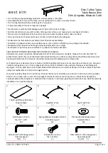 West Elm Slim Coffee Table 3777463 Assembly Instructions preview