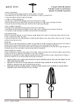 Предварительный просмотр 1 страницы West Elm Square Umbrella 4panel 1732098 Assembly Instructions