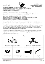 West Elm Swivel Base Chair 5612437 Assembly Instructions предпросмотр