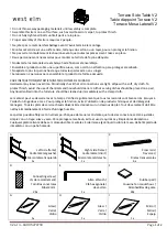 Preview for 1 page of West Elm V2 5270798 Quick Start Manual