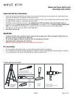 West Elm Wood and Glass Shelf Light Assembly Instructions preview