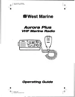 West Marine Aurora Plus Operating Manual предпросмотр