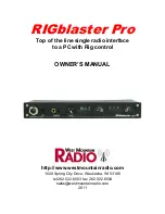 Preview for 1 page of West Mountain Pro RIGblaster Pro Owner'S Manual