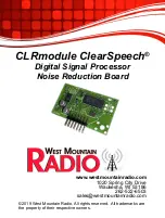 West Mountain Radio CLRmodule ClearSpeech Manual предпросмотр