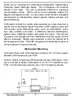 Предварительный просмотр 2 страницы West Mountain Radio CLRmodule ClearSpeech Manual