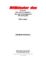 Предварительный просмотр 1 страницы West Mountain Radio RIGblaster duo Owner'S Manual