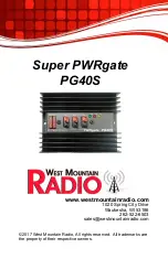 Предварительный просмотр 1 страницы West Mountain Radio Super PWRgate PG 40S Manual