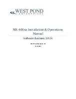 Preview for 1 page of West Pond Enterprises MX-400HY Installation & Operation Manual