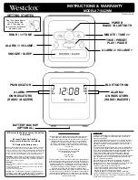 Westclox 71042WM Instructions & Warranty preview