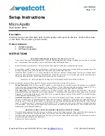 Westcott Micro Apollo 2200 Setup Instructions preview
