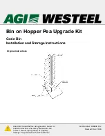 Westeel Bin on Hopper Pea Installation And Storage Instructions preview