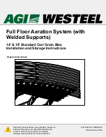 Preview for 1 page of Westeel Full Floor Aeration System Installation And Storage Instructions