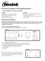 WESTEK BL-BAR12RC Instructions For Installation Manual предпросмотр