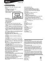 WESTEK TE02DHB Instruction Manual & Warranty preview