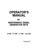 Preview for 1 page of Westerbeke 12.5 KW-60Hz SBEG Operator'S Manual