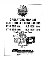 Westerbeke 13.5 EDE 50Hz Operator'S Manual preview