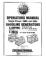 Westerbeke 3.0BCG Operator'S Manual preview