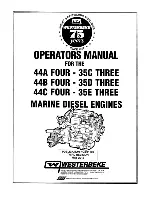 Westerbeke 44 A FOUR-35C THREE Operator'S Manual preview