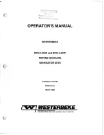 Westerbeke BCG4.0KW Operator'S Manual preview