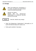 Preview for 19 page of Westermann Cleanmeleon ll Operating Instructions And Spare Parts List