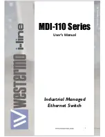 Westermo MDI-110 Series User Manual предпросмотр