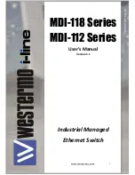 Preview for 1 page of Westermo MDI-112 Series User Manual