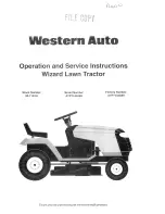 Предварительный просмотр 1 страницы Western Auto AYP7143A69 Wizard Operation And Service