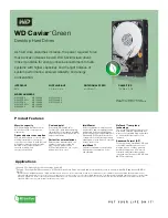 Предварительный просмотр 1 страницы Western Digital Caviar Green WD15EARX Product Features