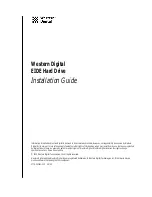 Preview for 2 page of Western Digital Computer Hard Drive Installation Manual