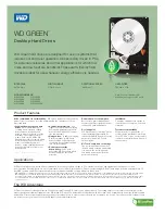 Preview for 1 page of Western Digital GREEN WD15EZRX Product Features