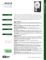 Предварительный просмотр 1 страницы Western Digital Power-saving Hard Drives WD RE4-GP Specification Sheet