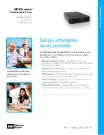 Preview for 1 page of Western Digital WD10000E035 - Elements Desktop Product Specifications