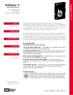 Preview for 1 page of Western Digital WD1500AHFD - Raptor X 150 GB Hard Drive Product Specifications